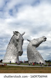 Falkirk, Scotland - July 30th 2015: The Kelpies, Sculpture By Andy Scott At The Helix.