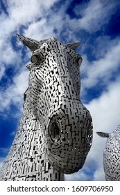 Falkirk, Scotland - July 30th 2015: The Kelpies, Sculpture By Andy Scott At The Helix.