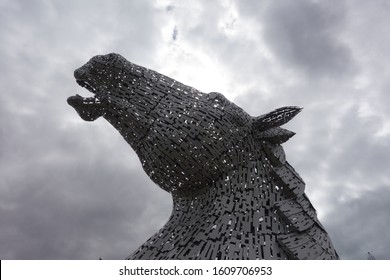 Falkirk, Scotland - July 30th 2015: The Kelpies, Sculpture By Andy Scott At The Helix.