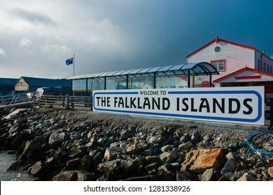Falkland Islands. Stanley. Tiny port in the town of Stanley.