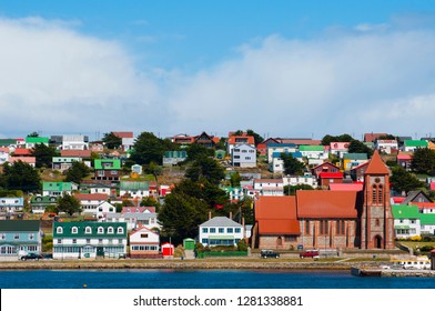 Falkland Islands. Stanley. View from the water.