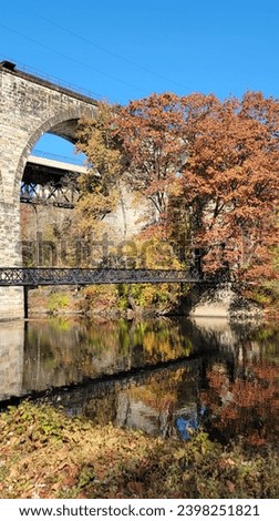 fall autumn arch arched bridge