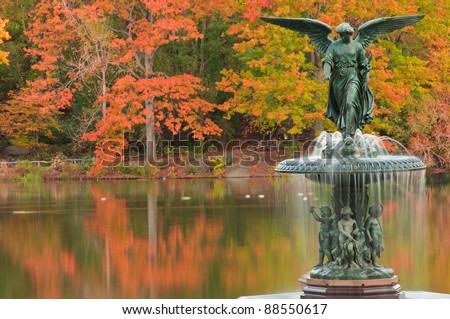 Fall at Bethesda Fountain in Central Park. New York City