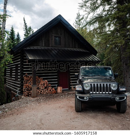 Fall Cabin in Banff Canada 