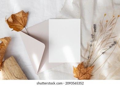 Fall Card 5x7 Mockup With Envelope 