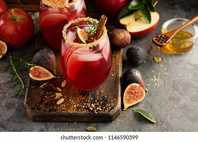 Fall Cocktail, Fig And Honey Martini With Thyme