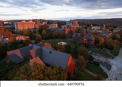 Fall Color Of Cornell University Campus In Beautiful Sunset