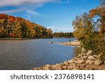 Fall Color at small lake in Ontario Canada