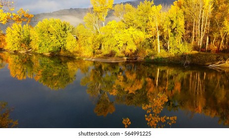 Fall Colors Along The Okanogan River By Malott, WA