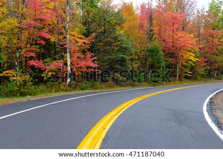 Fall colors, autumn foliage in the Adirondacks, New York State
