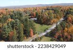 Fall colors are in full effect in the rural countryside community of Ligonier, Pennsylvania.