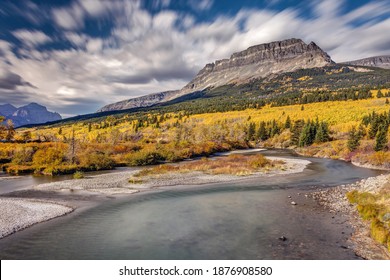 Fall Colors On The Going To The Sun Roar N Glacier National Park Montana.