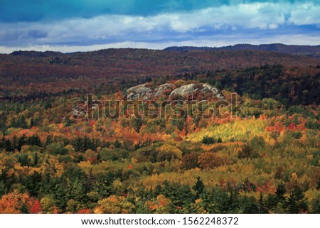 Fall colors on hogback mountain in Marquette, MI