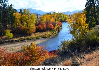 Fall Colors On Okanogan River By Tonasket, WA