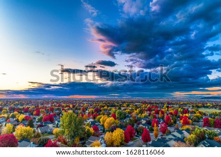 Fall Colors Over Boise - Sunset Gold