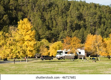 Fall Colors In An RV Campground In The Black Hills