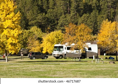 Fall Colors In An RV Campground In The Black Hills