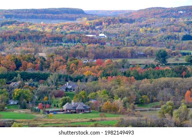 Fall Colours Across Southern Ontario Landscape At Mount Nemo