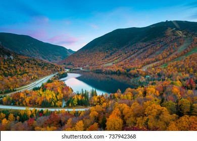 Fall colours in Franconia Notch State Park | White Mountain National Forest, New Hampshire, USA - Shutterstock ID 737942368