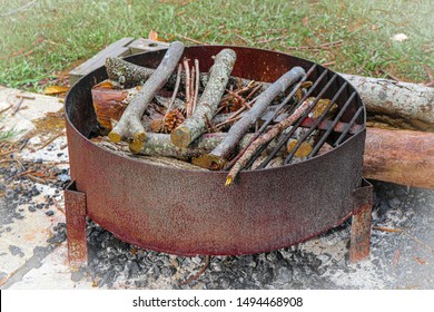 Fall Fire Pit Ready To Light