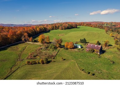 Fall Foliage At Northern Vermont Farm 