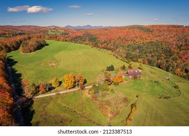 Fall Foliage At Northern Vermont Farm 