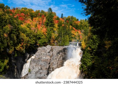 Fall foliage at Saint Anne canyon in Quebec