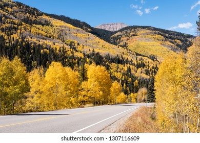Fall is in full intensity along the San Juan Skyway north of Durango Colorado.
