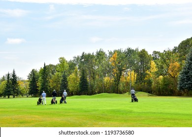 Fall Golfing, Foursome.