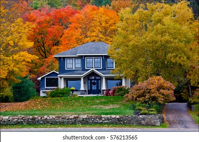 Fall House At Port Sydney, Ontario, Canada