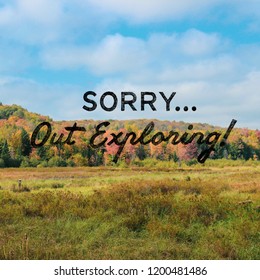 fall landscape with text