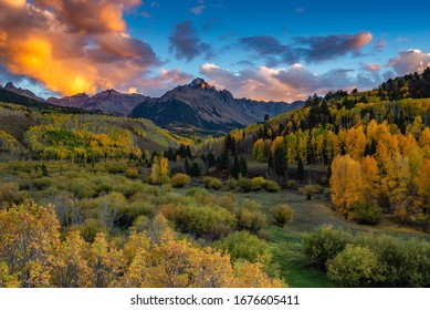Fall leaves at Mt Sneffels  - Shutterstock ID 1676605411