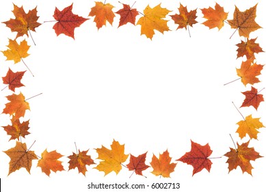 Fall Leaves Shape Frame Isolated On Stock Photo 6002713 | Shutterstock