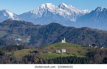 Fall Meets Winter In Julian Alps, Slovenia. 