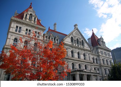 Fall On New York State Capitol Building In Albany