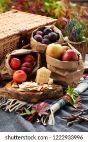 Fall Picnic With Natural Food