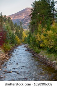 Fall River In Estes Park Colorado At Sunrise