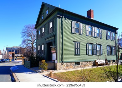 FALL RIVER, MA –5 MAR 2022- View Of The Lizzie Border Murder House, Now A Bed And Breakfast Located In Fall River, Massachusetts.