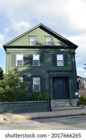 Fall River, Massachusetts, United States, September 8, 2017: The Lizzie Borden House In Fall River, Mass