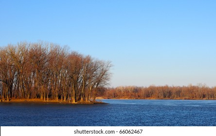 Fall River Scene Over The Mississippi River Iowa