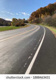 A Fall Road In Winona, Minnesota.