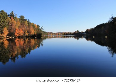 Fall Scene On Magog River