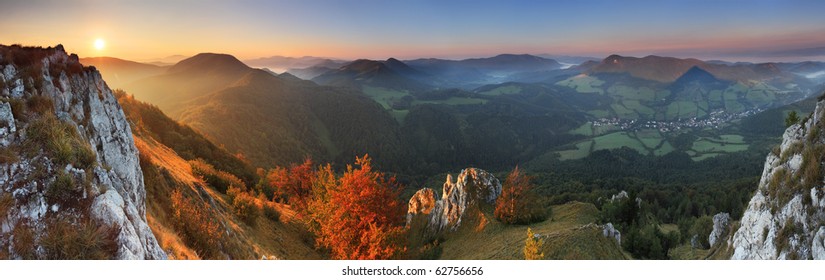 Fall in Slovakia mountain Fatras
