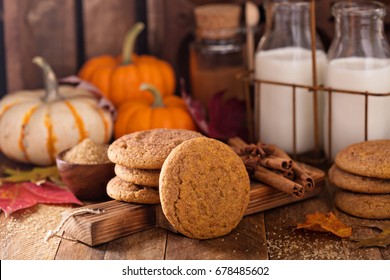 Fall snickerdoodle cookies with pumpkin and cinnamon - Powered by Shutterstock