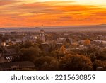 Fall sunset in downtown Santa Fe, New Mexico