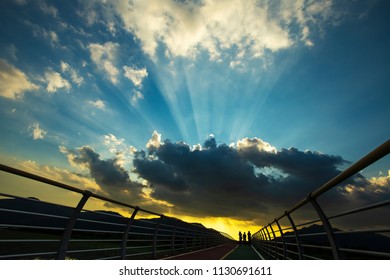 Fall in sunset light                                        