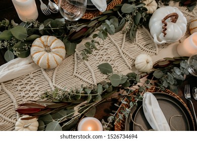 Fall Themed Table Scape For Your Holiday Dinner Parties.