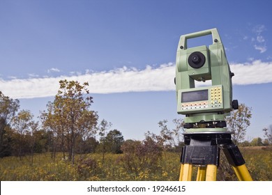 Fall Time Land Surveying Total Station Stock Photo 19246615 | Shutterstock