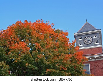 Fall Trees At Plymouth State University In New Hampshire