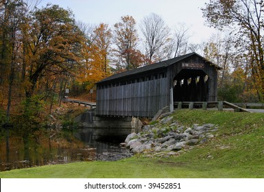 Fallasburg Covered Bridge Located In Central Michigan.